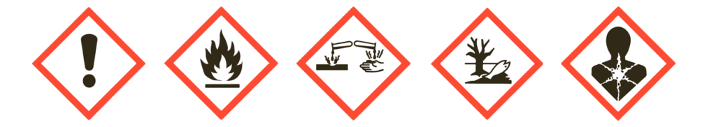 Fichas de seguridad de los productos químicos